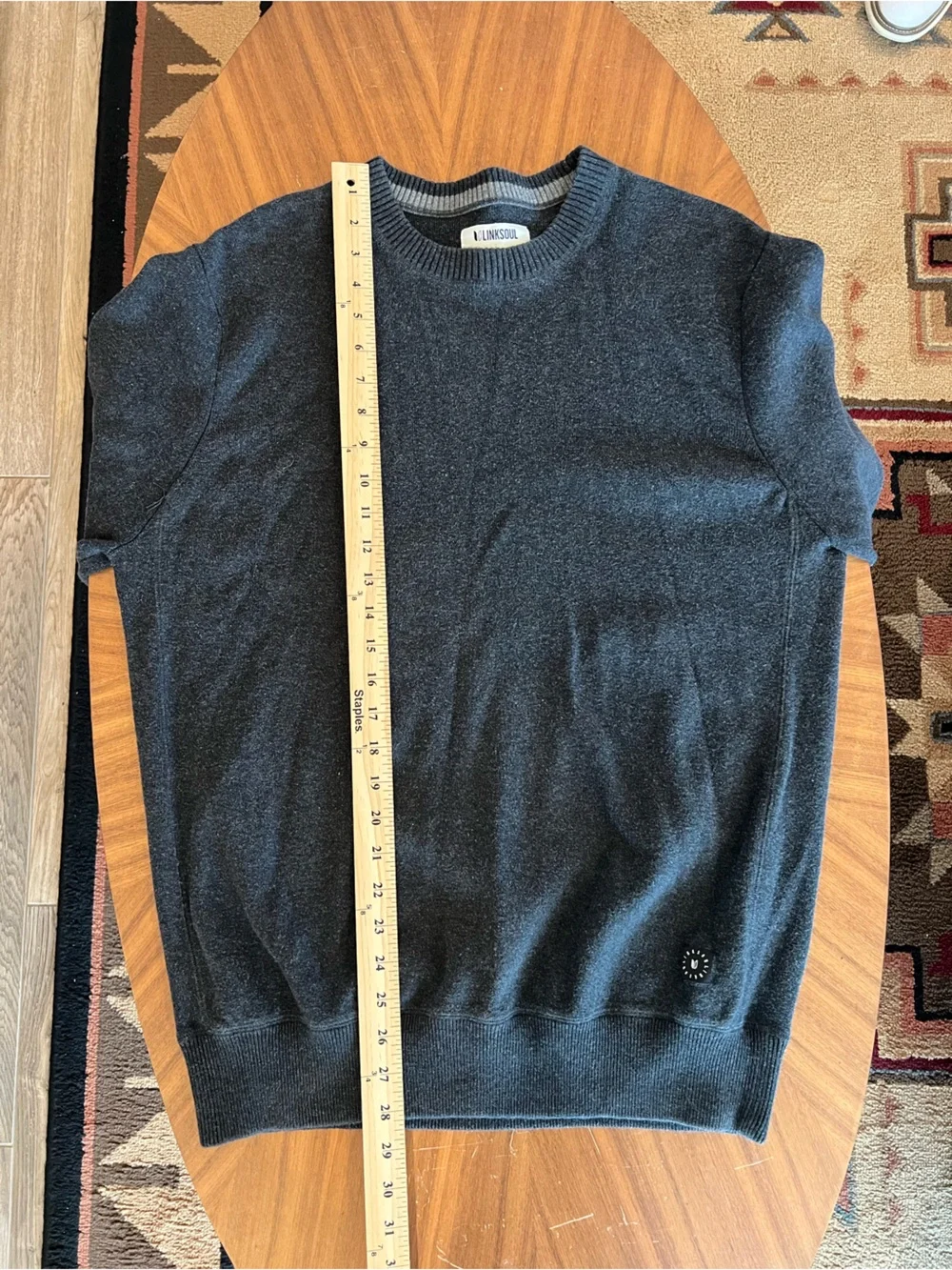 Linksoul Dark Charcoal Crewneck Sweater